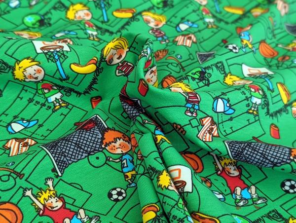 Baumwolljersey Kinder Spielen Sport Fußball Baseball Grün